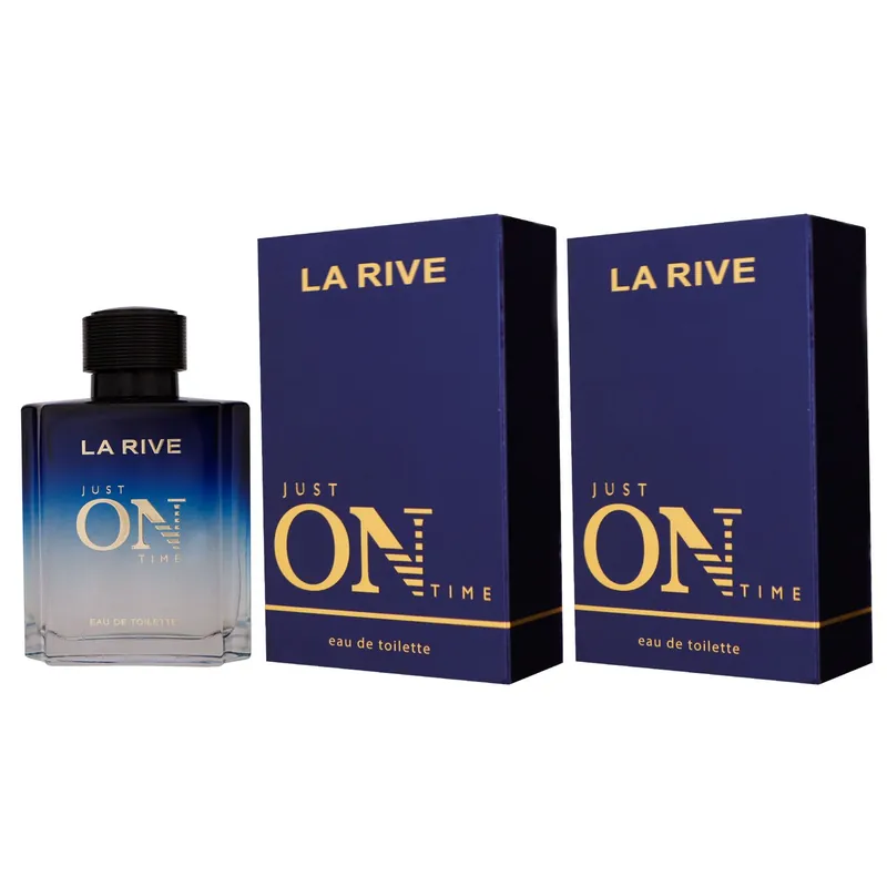Solange Der Vorrat Reicht La Rive Just on Time 2 x 100 ml Eau de Toilette EDT Set Herrenparfum