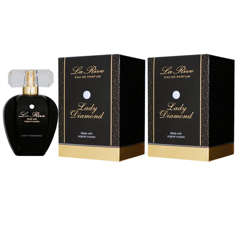 La Rive Lady Diamond 2 x 75 ml Eau de Parfum EDP Set mit Swarovski Kristall Preiswert