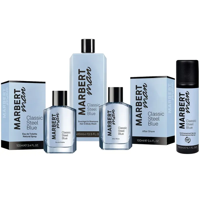 Abverkauf Marbert Man Classic Steel Blue 100 ml EDT & 100 ml AS & 400 ml DG & 150 ml Deo