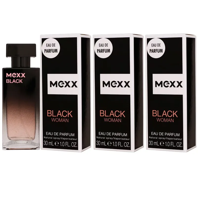 Mexx Black Woman 3 x 30 ml Eau de Parfum EDP Damenparfum Set Sofort Bestellen