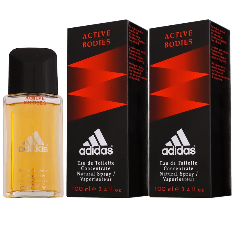 Adidas Active Bodies Concentrate 2 x 100 ml Eau de Toilette EDT Set Herrenduft Preisknaller