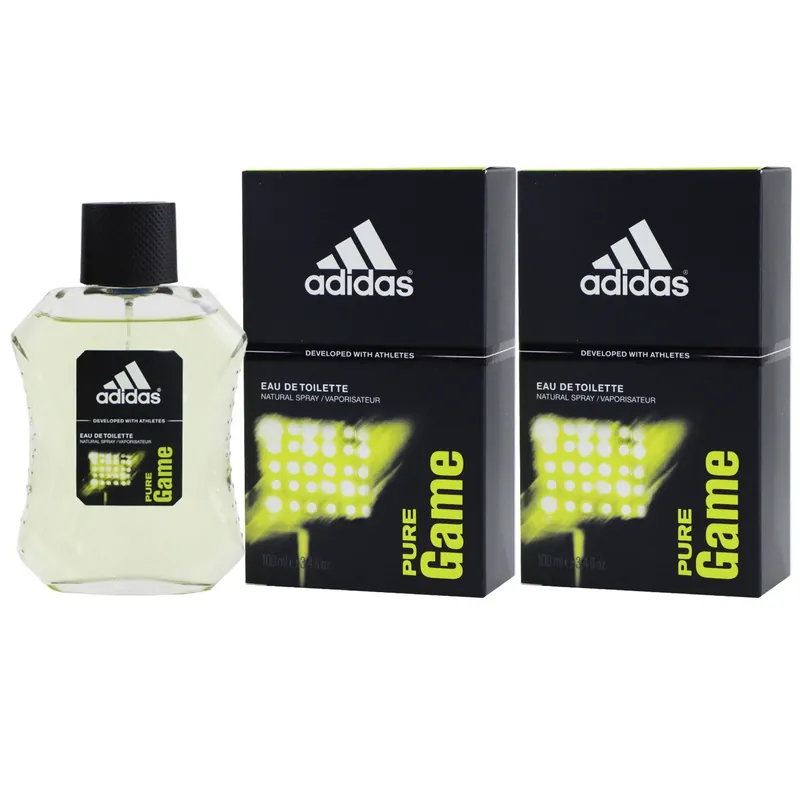 Adidas Pure Game 2 x 100 ml Eau de Toilette EDT Set Herrenduft Schneller Versand