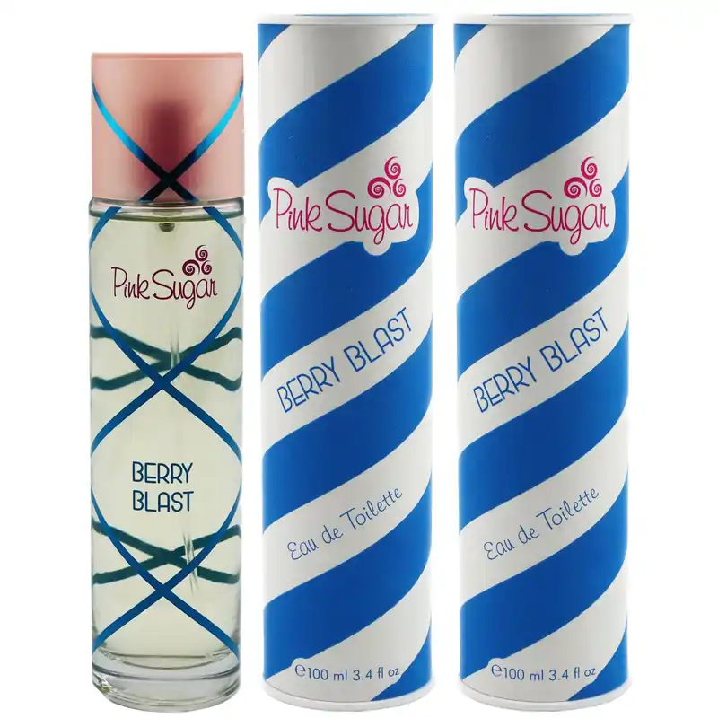 Versand Am Gleichen Tag Aquolina Pink Sugar Berry Blast 2 x 100 ml Eau de Toilette EDT Damenduft Set