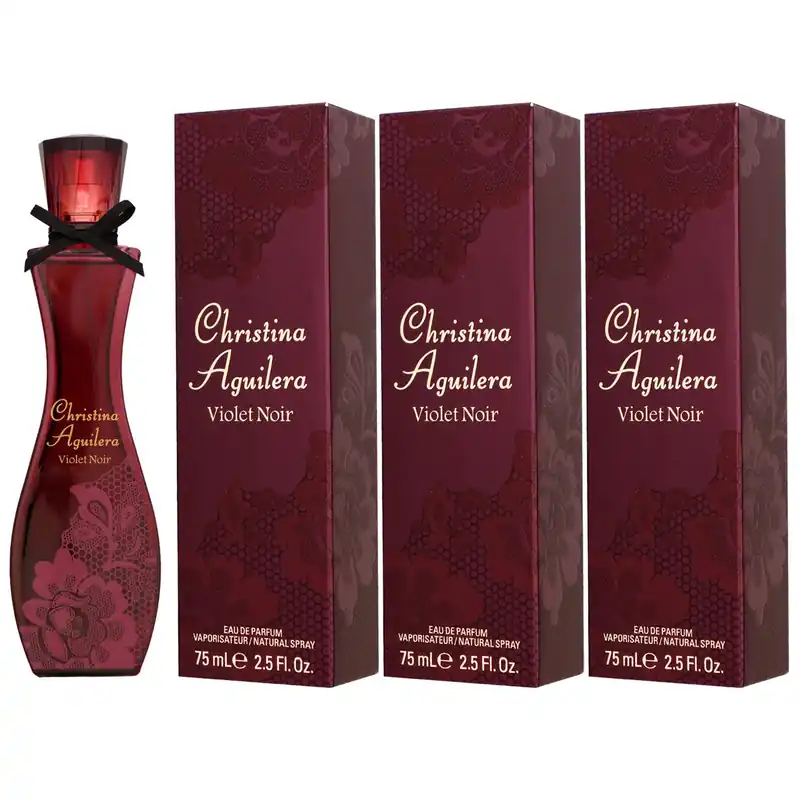 Christina Aguilera Violet Noir 3 x 75 ml Eau de Parfum EDP Set Damenparfum Bestpreis