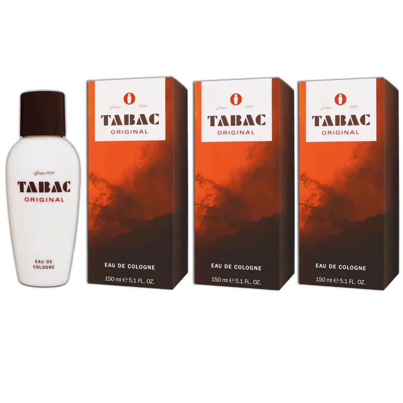 Tabac Original 3 x 150 ml Eau de Cologne EDC Set Herrenduft Herren Duft Zertifiziert