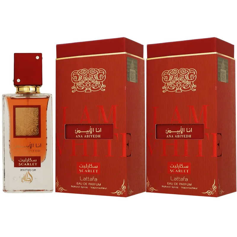 Lattafa Ana Abiyedh Scarlet 2 x 60 ml Eau de Parfum EDP Unisexparfum Set Neu Im Sortiment