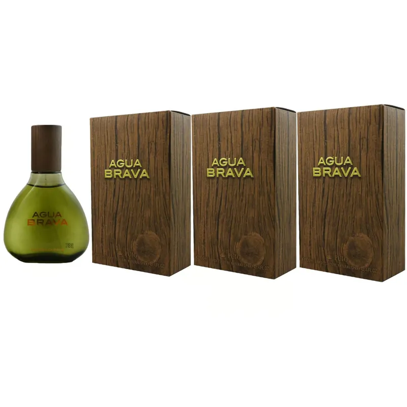 Antonio Puig Agua Brava 3 x 100 ml Eau de Cologne EDC Spray Set Sonderaktion