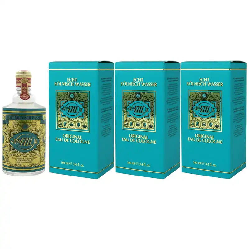 4711 Echt Kölnisch Wasser Cologne 3 x 100 ml Eau de Cologne EDC Set Unisex Heißes Angebot