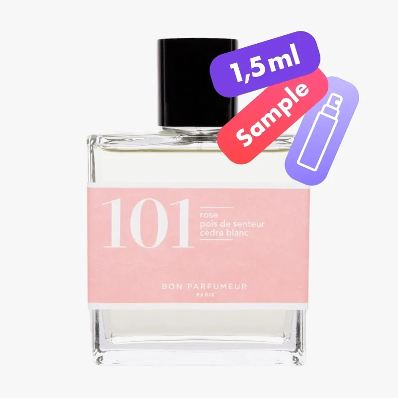 Neue Kollektion 101 Eau de Parfum – Rose, Sweet Pea, White Cedar – Sample