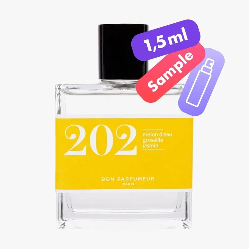 202 Eau de Parfum – Melon d’eau, Groseille, Jasmin – Sample Geprüft