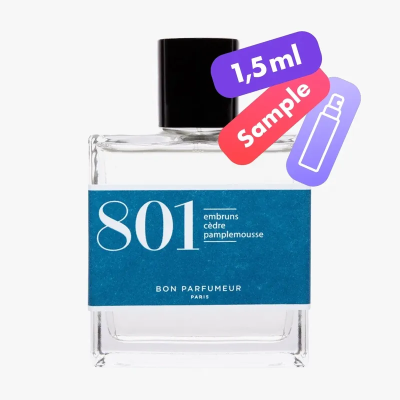 801 Eau de Parfum – Sea Spray, Cedar, Grapefruit – Sample Sichere Zahlung