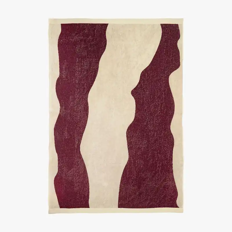 Neue Ware Strandtuch – Burgundy Bone