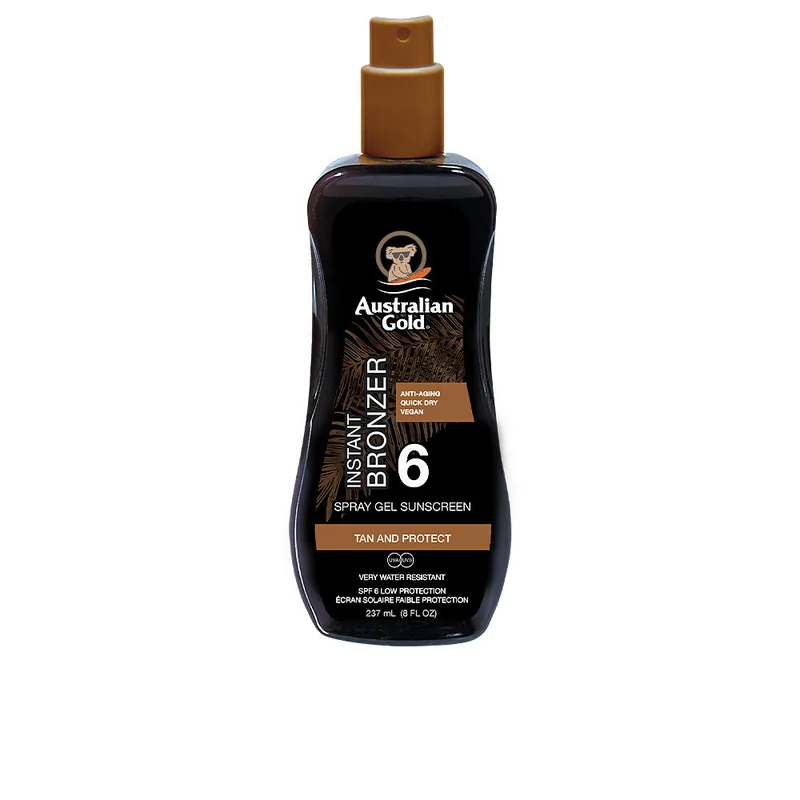 Australian Gold SUNSCREEN SPRAY GEL with instant bronzer SPF6 Jetzt Kaufen
