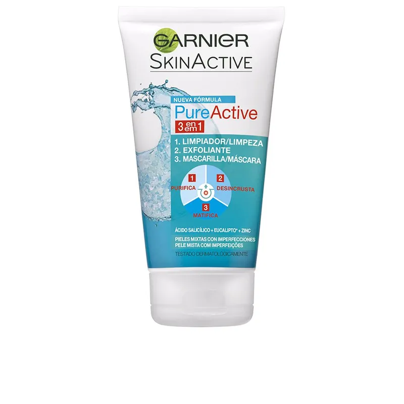 Aktuell Garnier PURE ACTIVE 3 en 1 gel limpiador pieles grasas