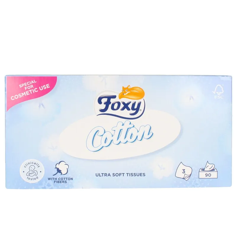 Top-Seller Foxy FACIAL COTTON pañuelos ultra suaves