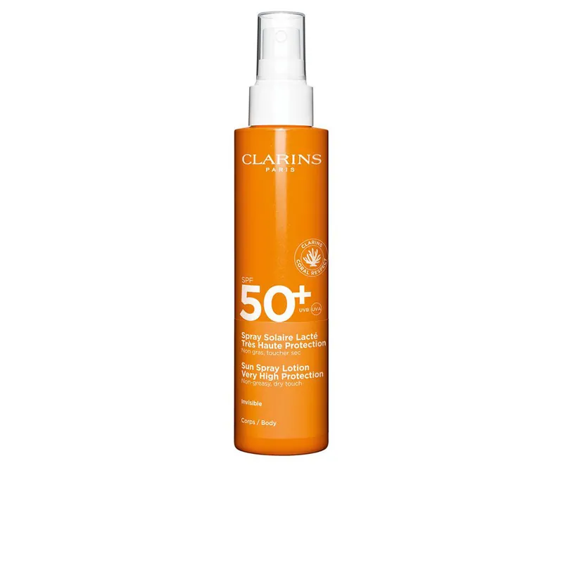 Clarins SOLAR feuchtigkeitsspendendes Milchspray für den Körper UVA/UVB50+ Heißes Angebot