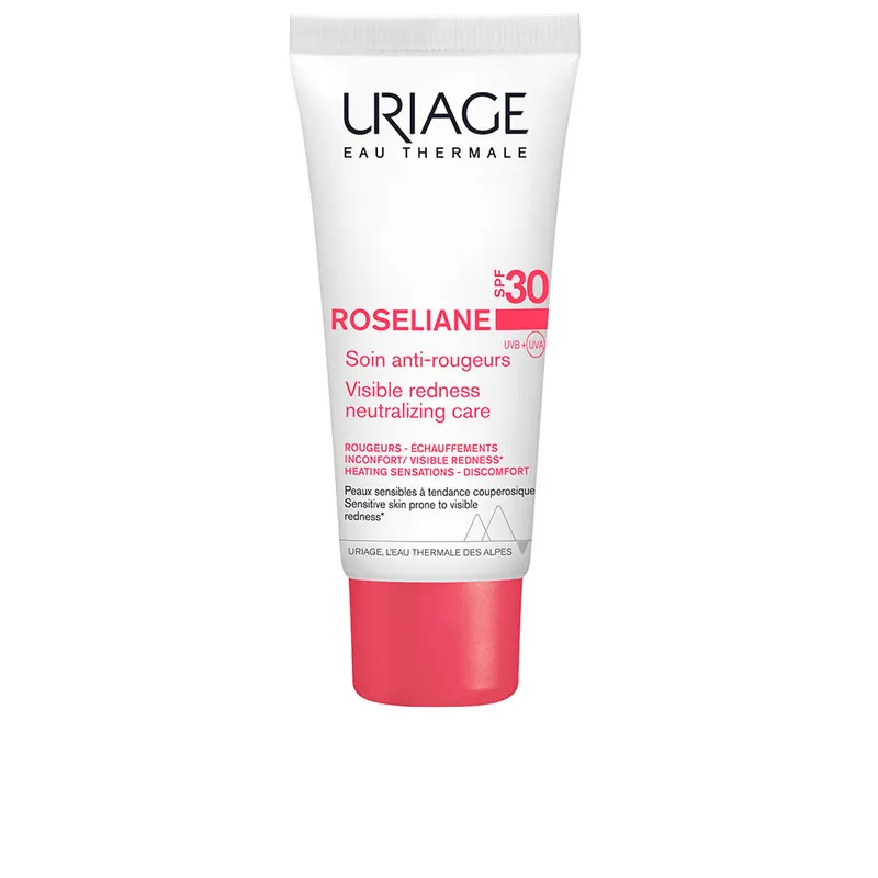 Uriage Roseliane Anti-Rötungs-Gesichtscreme SPF30, feuchtigkeitsspendend, mit Ginseng und Algenextrakt Solange Der Vorrat Reicht