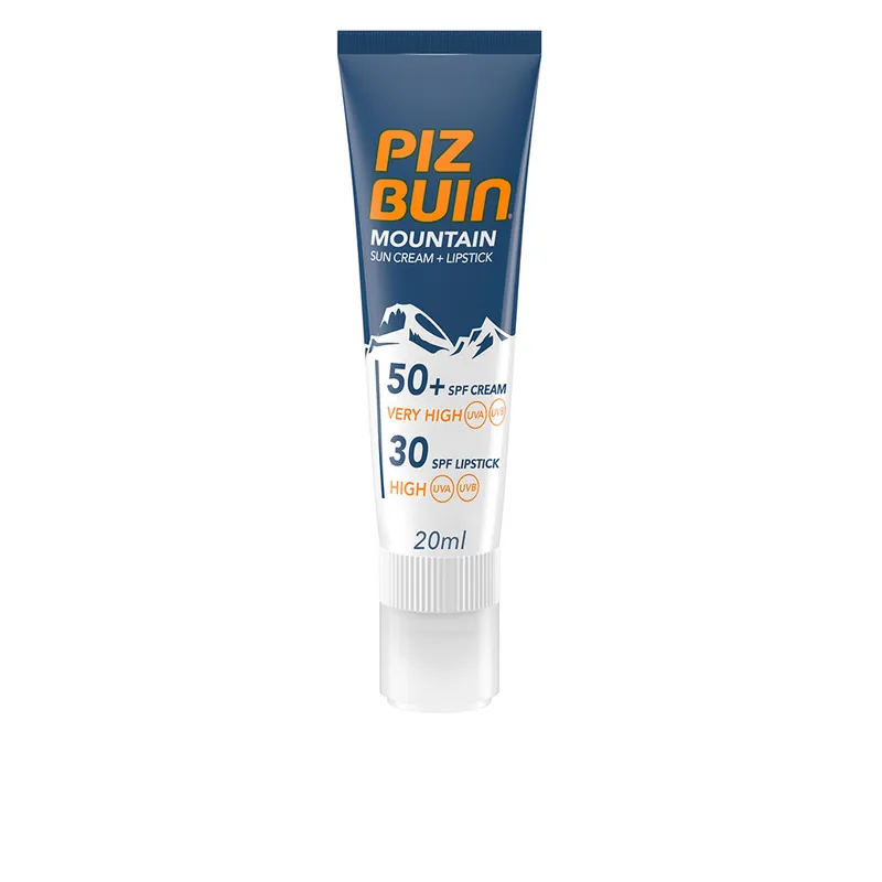 Piz Buin PIZ BUIN MOUNTAIN SPF50+ Sonnencreme 20 ml + Lippenstift F20 Preisknaller