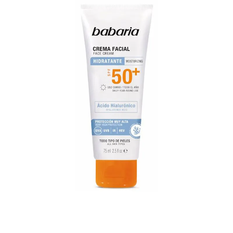 Neue Kollektion Babaria SOLAR HYALURONSÄURE Gesichtscreme LSF50+