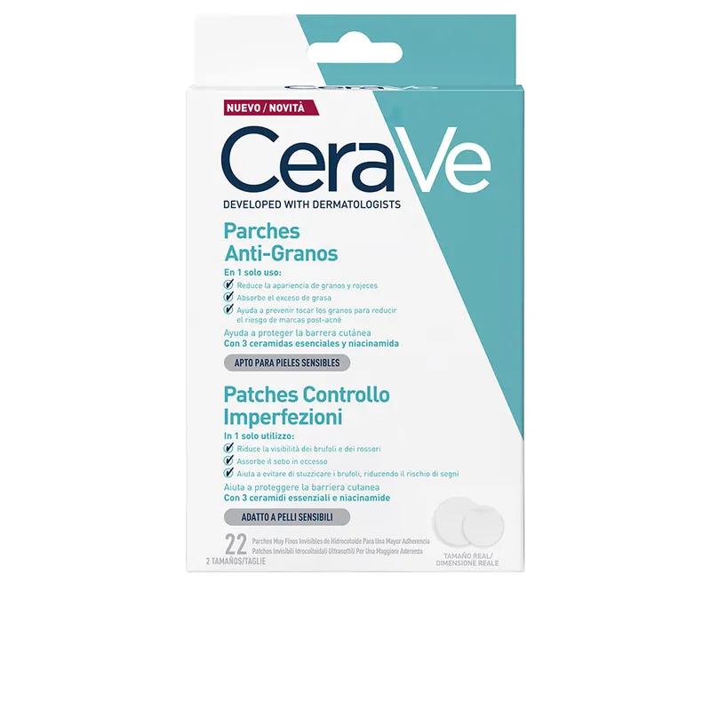 Cerave ANTI-PIMP PATCHES mit 3 essentiellen Ceramiden und Niacinamid, Ergebnisse in 3 Stunden 22 u Markenprodukt