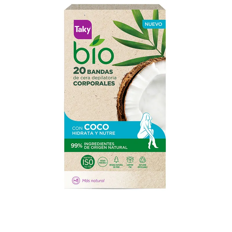 Solange Der Vorrat Reicht Taky BIO COCO Enthaarungswachsstreifen für den Körper