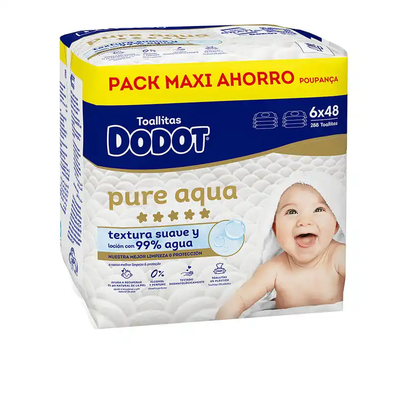 Kracherpreis Dodot DODOT PURE TOTAL CARE Feuchttücher mit 99 % Wasseranteil