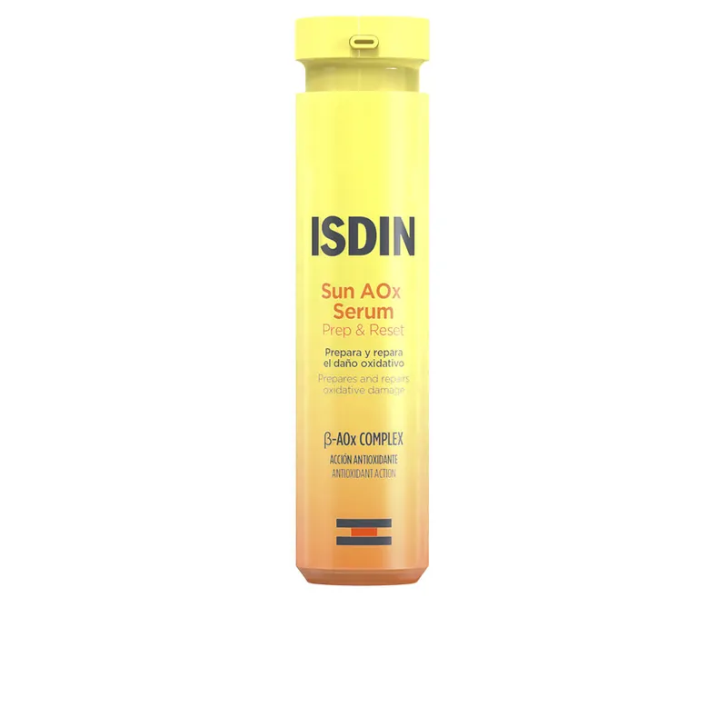 Isdin Das SUN AOx Serum bereitet vor und repariert oxidative Schäden. Neuheit
