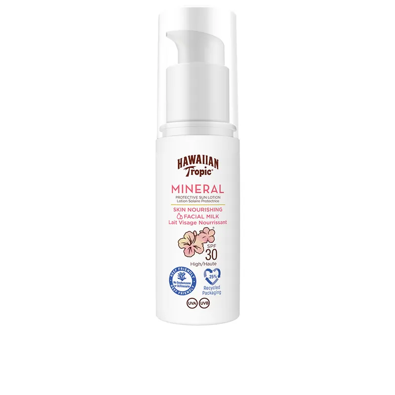 Neu Im Sortiment Hawaiian Tropic MINERALISCHE Gesichtsschutzmilch LSF 30