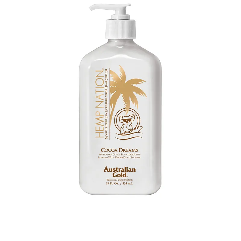 Günstig Australian Gold HEMP NATION COCOA Feuchtigkeitscreme Bräunungsverlängerer 535 ml