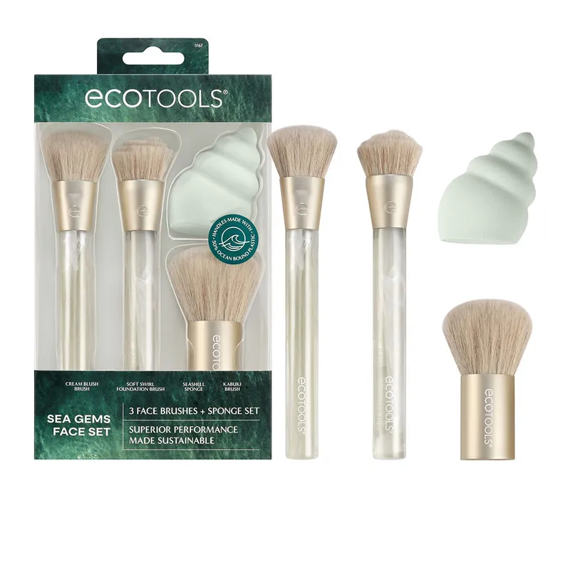 Aktuell Ecotools SEA GEMS Make-up-Pinsel + Schwammetui