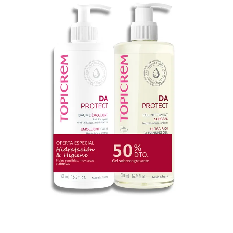 Neue Kollektion Topicrem DA PROTECT EMOLIENT BALSAM 500 ML + REINIGUNGSGEL 500 ML