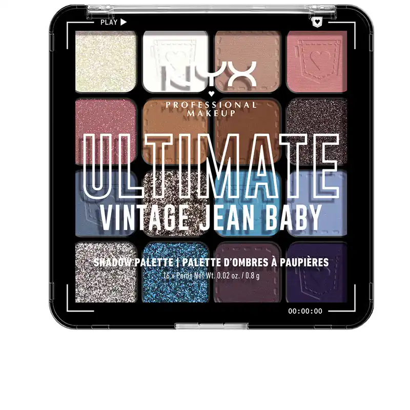 Nyx Professional Make Up ULTIMATIVE VINTAGE JEAN BABY-Lidschattenpalette Neu Im Sortiment
