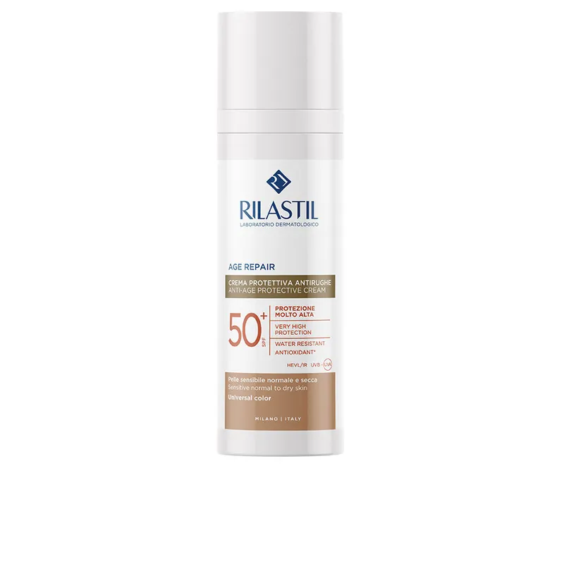 Rilastil SUN SYSTEM AGE REPAIR COLOR Anti-Aging-Lichtschutzmittel mit Farb-Lichtschutzfaktor 50+ Rabatt