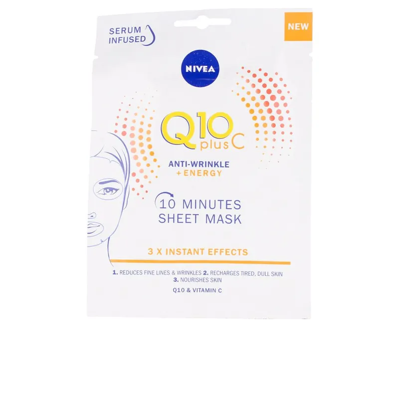 Nivea Q10+ VITAMIN C Anti-Falten+energetisierende Gesichtsmaske Markenware