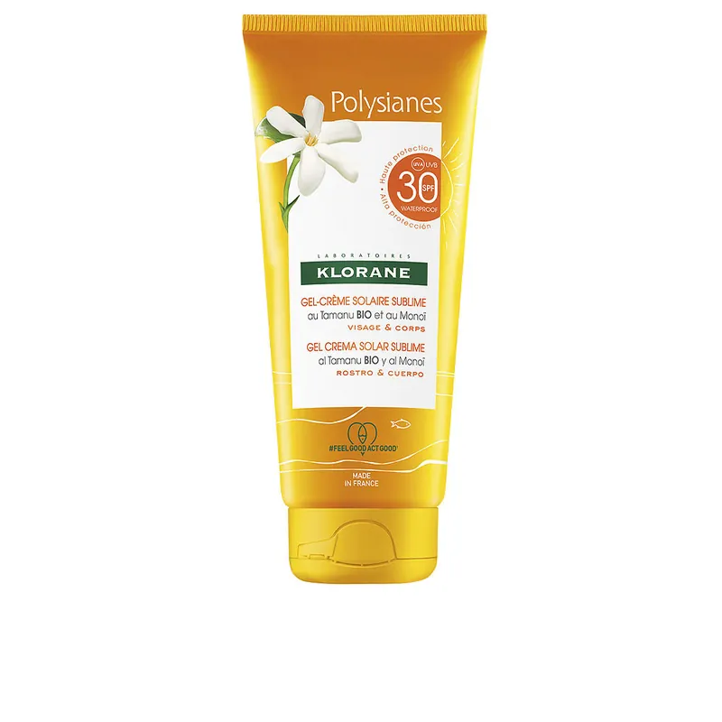 Klorane POLYSIANES MONOÏ Y TAMANU BIO Sonnengel für Gesicht und Körper LSF 30 Preiswert