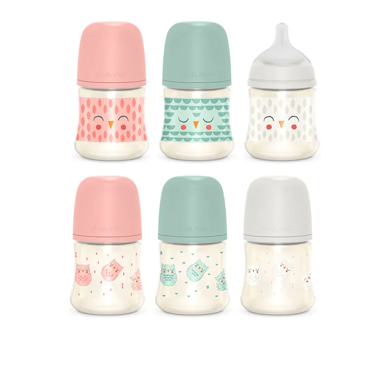 Suavinex BONHOMIA Premium-Babyflasche mit 3-Positionen-Sauger Neue Ware